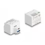 Módulo Keystone DeLOCK USB Type-A USB Type-C PD 20W blanco