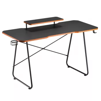 Escritorio gaming Maclean NanoRS con soporte para monitor máx. 50 kg altura 850 mm Negro RS170, mesa gaming, Negro