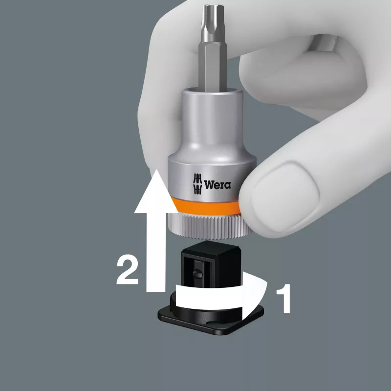 Wera 8767 C TORX HF 3 Zyklop Juego de llaves de vaso TORX de 1/2 pulgadas, 9 piezas