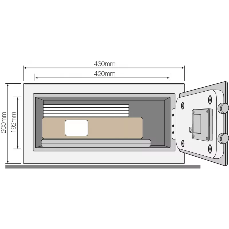 Caja fuerte básica YLC para portátil con alarma