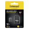 Intenso Performance - tarjeta de memoria flash (microSDXC con adaptador SD) - 64GB - UHS-I U1 / Class10 - microSDXC UHS-I (3424490)