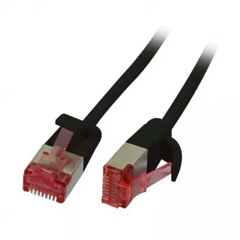 Cable de red RJ45 Synergy 21 CAT6 250 MHz 1,0 m negro U/FTP Slimline redondo d 3,6 mm - Cable - Red