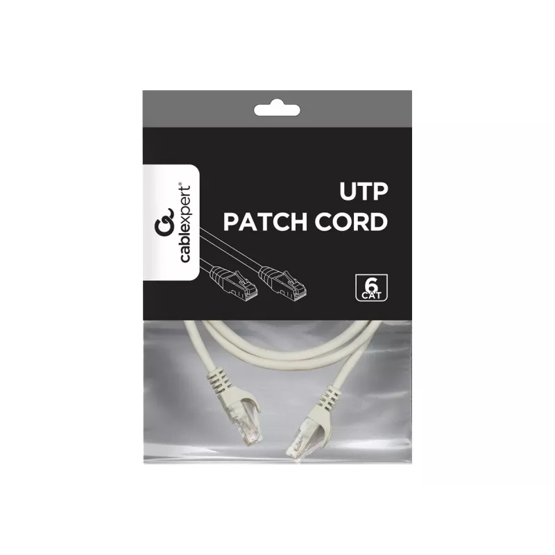 Cable de red Gembird Cat6 RJ-45 a RJ-45 1 m, U/UTP, 24 AWG, gris
