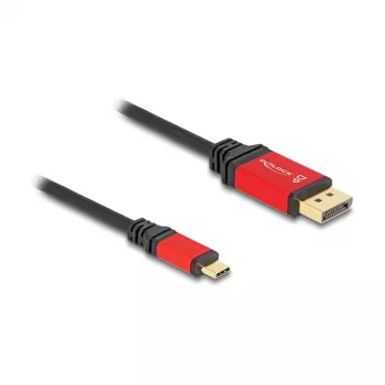 Cable DeLOCK USB-C a DisplayPort 8K 30Hz HDR 1m rojo