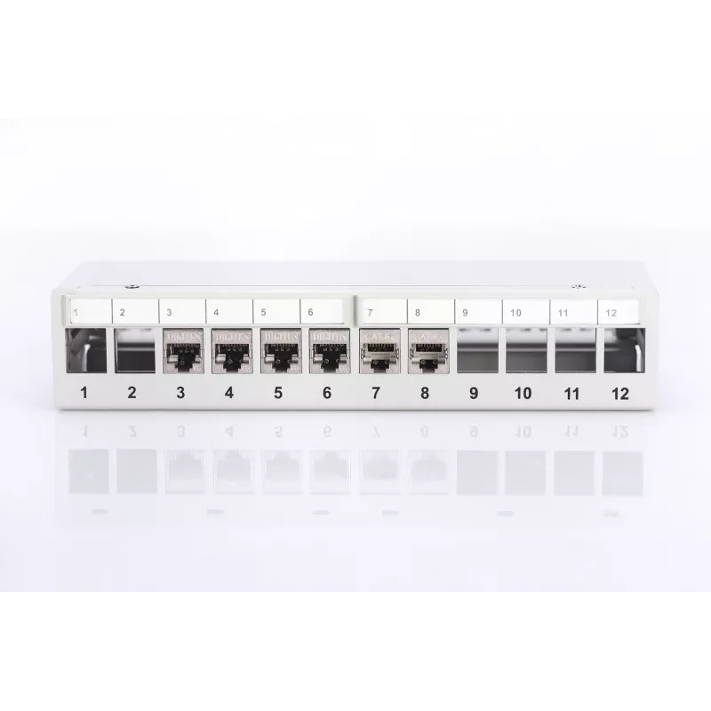 Panel de parcheo modular de sobremesa Digitus DN-93706 12 puertos