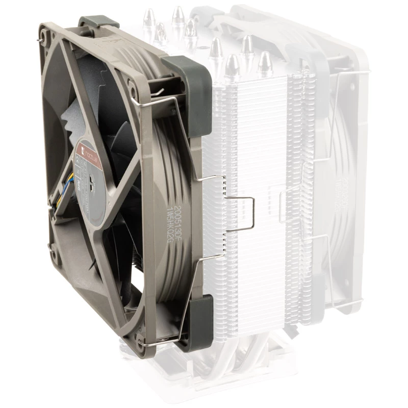 Noctua NA-FK1 redux kit de segundo ventilador 120 mm (120x120x25), PWM, 1700 rpm, gris, para NH-U12S redux