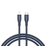 Cable USB-C a Lightning CANYON CLNM60 60W MFi 1 m silicona azul