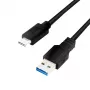 Logilink - cable USB - USB Type-A (M) a USB-C de 24 pines (M) reversible - USB 3.2 Gen 1 - 3 A - 3 m - negro (CU0171)