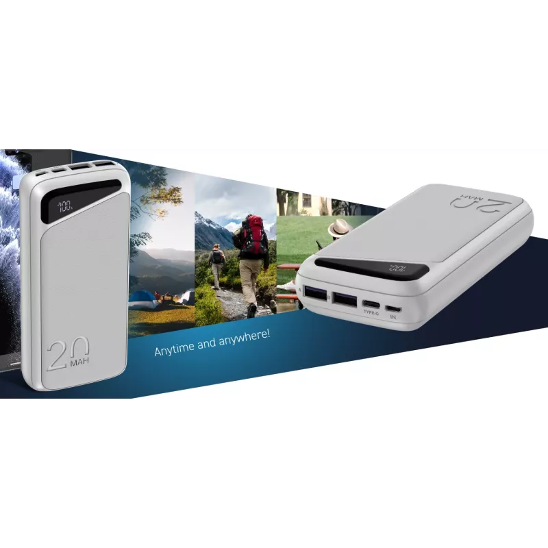 Batería externa portátil Navitel PWR20 MX BLANCO 20000 mAh