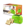 Tostadora eléctrica de mesa ESPERANZA EKT003, 2 rebanadas, 750 W, 7 niveles de tostado, función de descongelación, bandeja recogemigas extraíble, verde