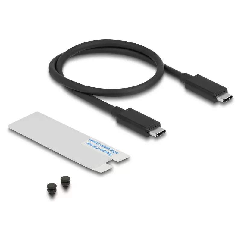 Carcasa para SSD DELOCK 42025 para 1 x M.2 (PCIe, USB4 Gen4, USB-C) gris, aluminio