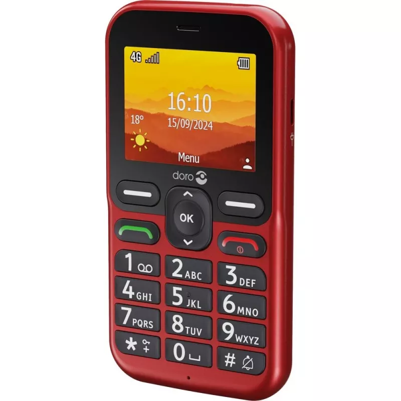 Doro Leva L10 4G, teléfono de teclas grandes, Rojo (380571)