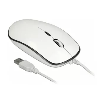 Ratón DeLOCK 12532 oficina ambidiestro USB Type-A óptico 3200 DPI
