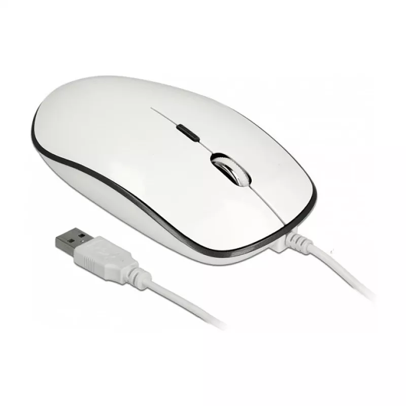 Ratón DeLOCK 12532 oficina ambidiestro USB Type-A óptico 3200 DPI