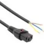 ACT cable de alimentación C13 IEC Lock extremo abierto negro 4 m PC1026 230V 10A