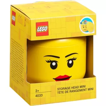 Storage-Head-Mini de Room Copenhagen – recipiente de almacenamiento compatible con LEGO 40331725, diseño Copenhagen Girl