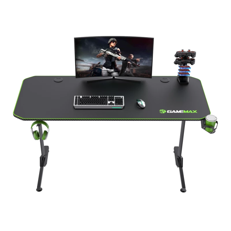 Escritorio GameMax D140-CARBON — Escritorio gaming/oficina, peso neto 20,5 kg, medidas brutas 125×795×682 mm