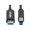 Eaton Tripp Lite Serie cable de fibra óptica activo (AOC) USB 3.2 Gen 1 plenum certificado - A/B M/M, negro, 20 m - cable USB - USB Type-A (M) a USB Type-B (M) - USB 3.2 Gen 1 - 20,0 m - P