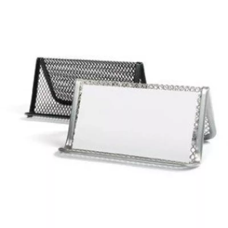 Soporte de sobremesa Forpus, plata, 1 compartimento, chapa perforada