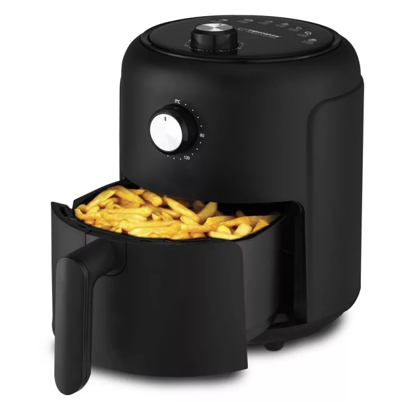 Freidora de aire ESPERANZA EKA001, 2,6 L, 1000 W, 7 programas, negra, compacta para encimera