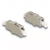 Acoplador de fibra óptica DeLOCK LC simplex hembra a LC simplex hembra OM1/OM2 beige