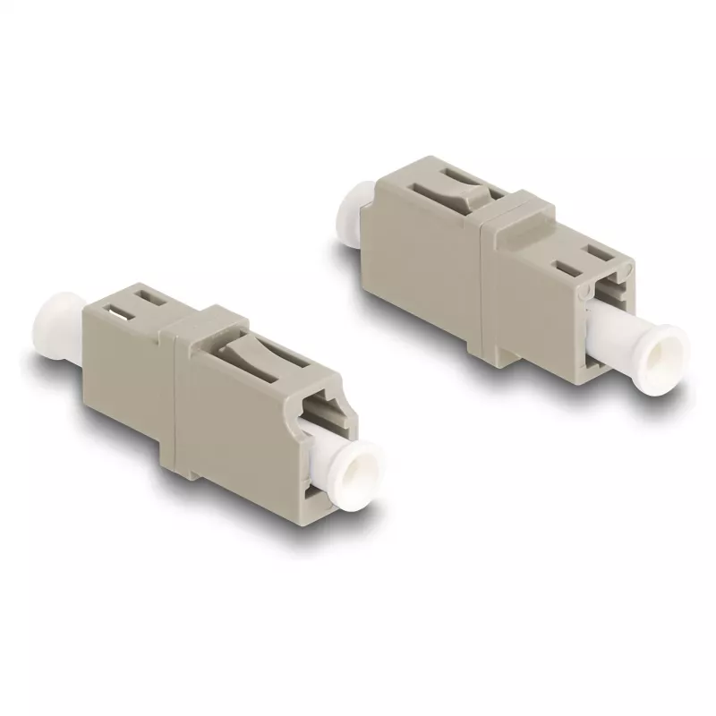 Acoplador de fibra óptica DeLOCK LC simplex hembra a LC simplex hembra OM1/OM2 beige