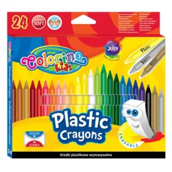 Pinturas de plástico borrables Colorino Kids 24 colores