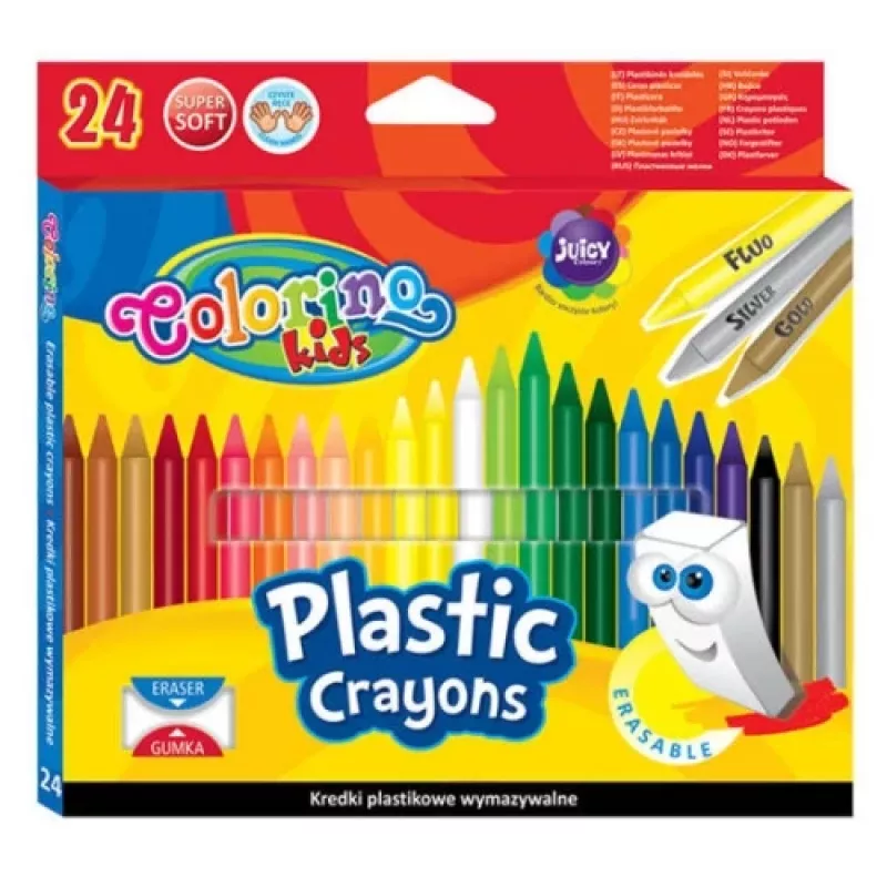 Pinturas de plástico borrables Colorino Kids 24 colores