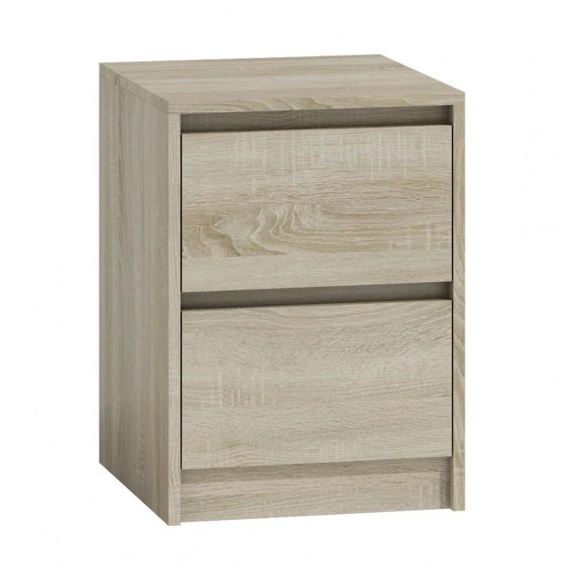 Topeshop K2 SONOMA mesita de noche 2 cajón(es) roble
