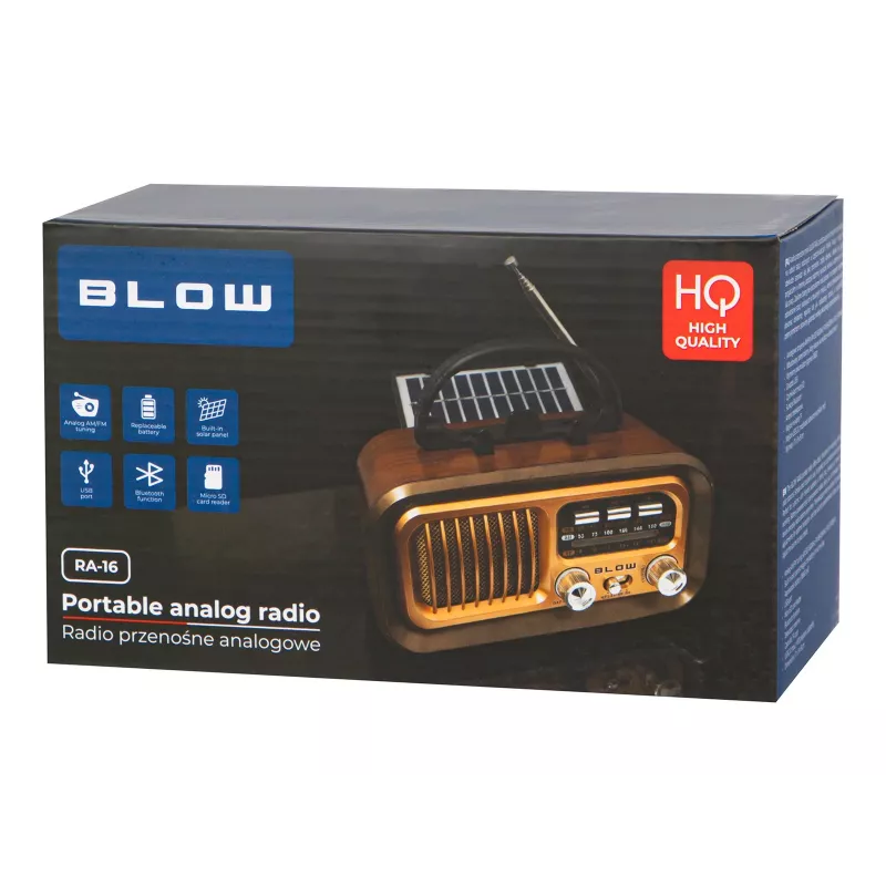 Radio analógica AM/FM portátil RA16 Solar