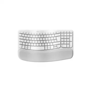 Logitech Wave Keys teclado oficina RF Wireless Bluetooth QWERTZ alemán blanco