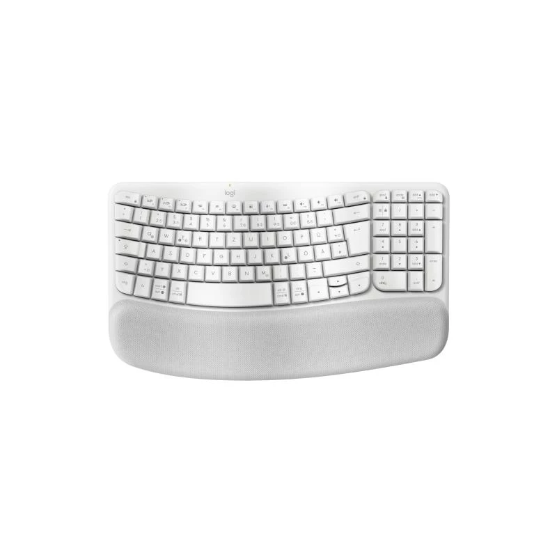 Logitech Wave Keys teclado oficina RF Wireless Bluetooth QWERTZ alemán blanco
