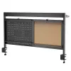 Separador / organizador de escritorio Ergo Office, carga máx. 10 kg, pizarra blanca, ancho 1116 mm, negro, ER-301 B