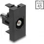 DELOCK Adaptador de audio conector hembra RCA (Cinch) a conector hembra RCA (Cinch), ángulo de 45°, blanco, Modelo 90958