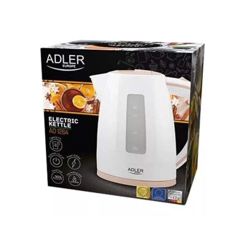Hervidor de agua eléctrico Adler AD 1264 1,7 L 2200 W avellana blanco