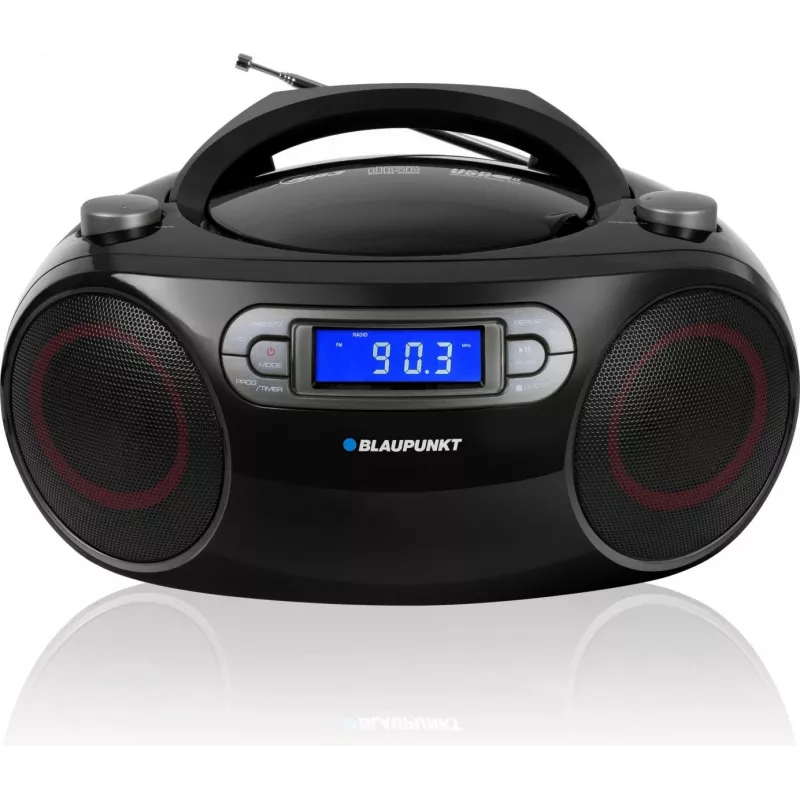 Boombox FM PLL CD/MP3/USB/AUX/Reloj/Alarma