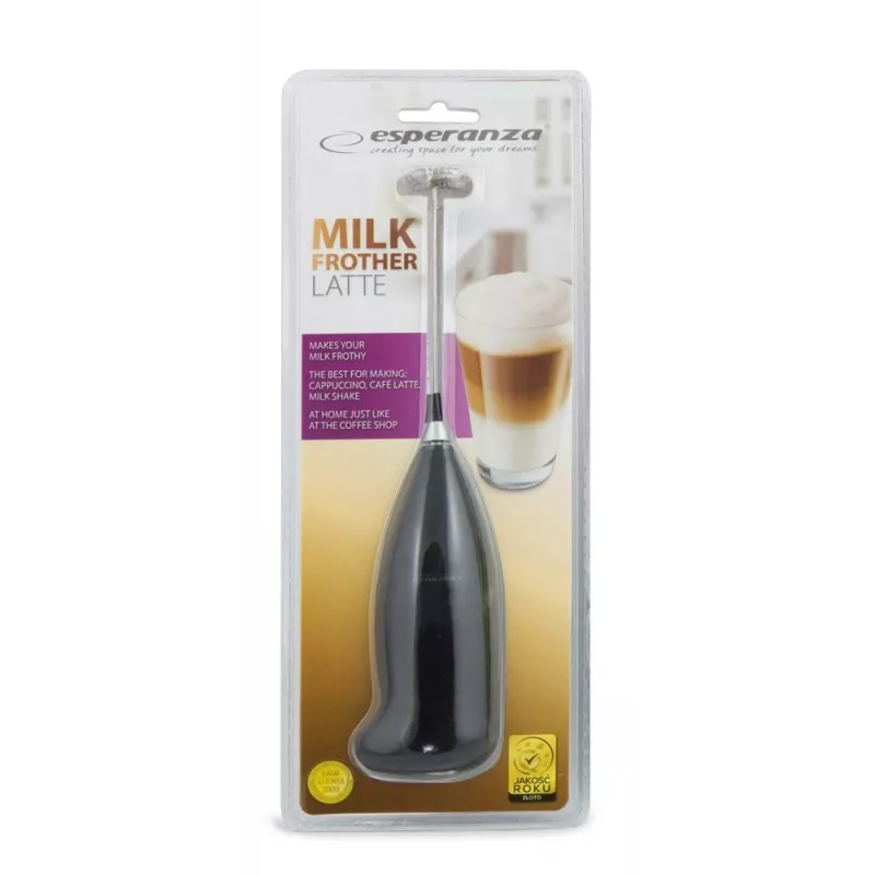 Esperanza EKF001K espumador de leche manual, Latte, negro