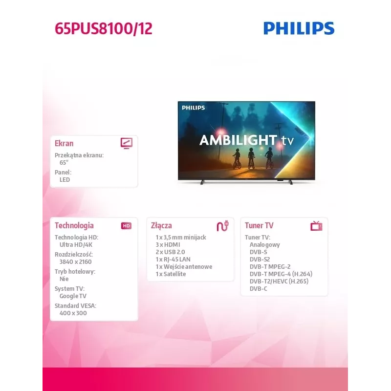 Televisor Philips 65PUS8100/12 65