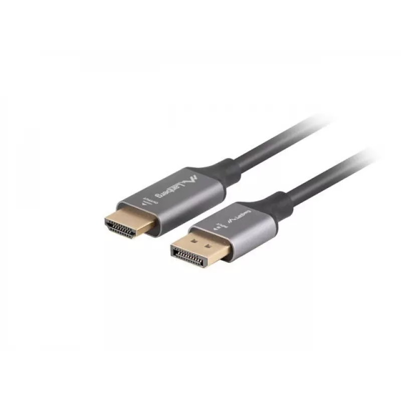 Cable DisplayPort(M)-HDMI(M) 1 m 4K negro y plateado
