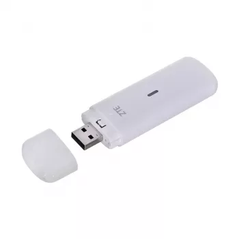 Módem USB móvil ZTE MF833N, formato USB portátil, 4G LTE-FDD/TDD hasta 150 Mbit/s, compatible con HSUPA/2G, ranura microSD, blanco