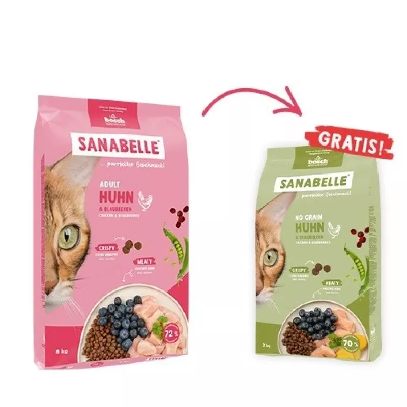 BOSCH Sanabelle Adult Chicken & Blueberries - pienso seco para gatos - 2 kg