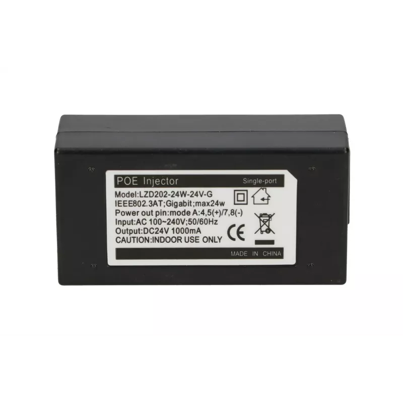 Fuente de alimentación PoE Extralink POE-24-24W-G 24 V 1 A 24 W Gigabit, interior, negro, cable de alimentación incluido