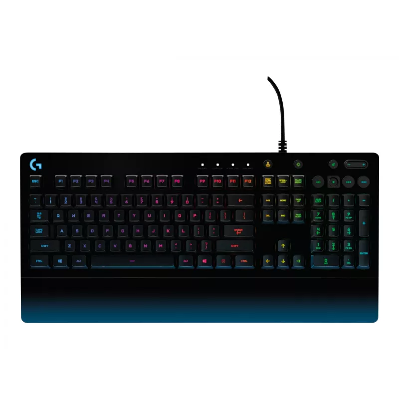 Teclado gaming Logitech G G213 Prodigy RGB LED Tamaño completo Con cable