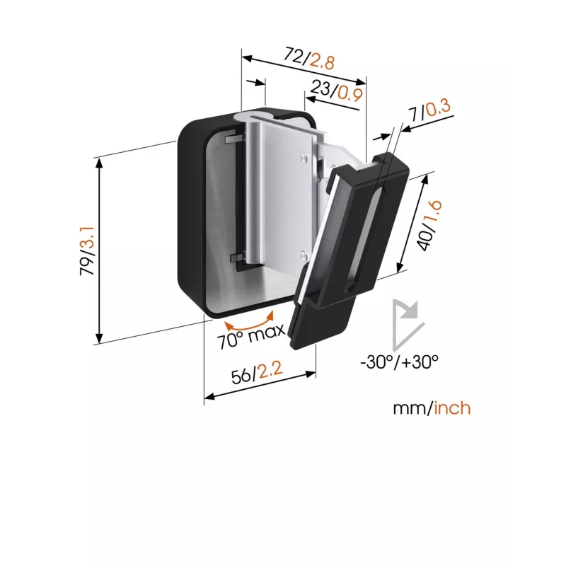 Vogels | Soporte para altavoces | Giratorio, inclinable | Peso máximo (capacidad de carga) 5 kg | Negro