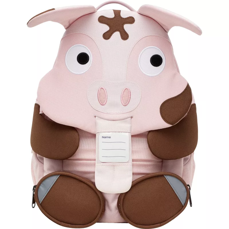 Mochila Affenzahn Big Friend Tonie Pig rosa/marrón — mochila infantil, talla pequeña