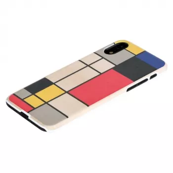 Funda para smartphone man and wood para iPhone XR – parte trasera de madera, marco blanco