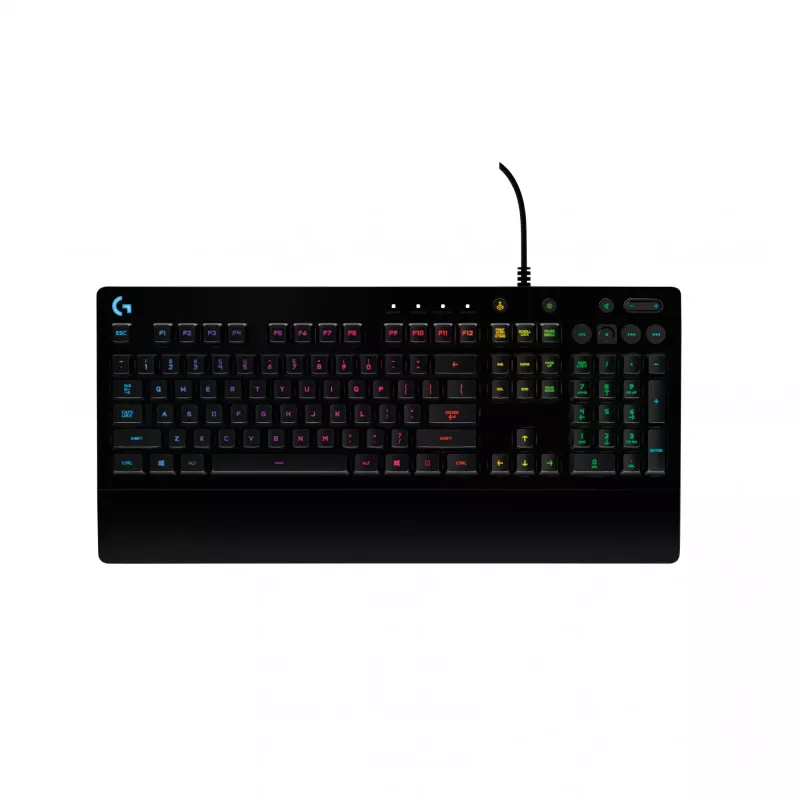 Teclado gaming Logitech G G213 Prodigy RGB LED Tamaño completo Con cable