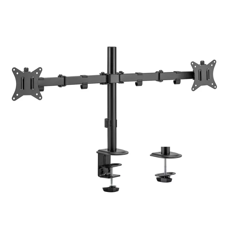 Soporte de mesa Maclean para 2 monitores, VESA 75x75 y 100x100, 17-32, 2x 9kg, MC-754N