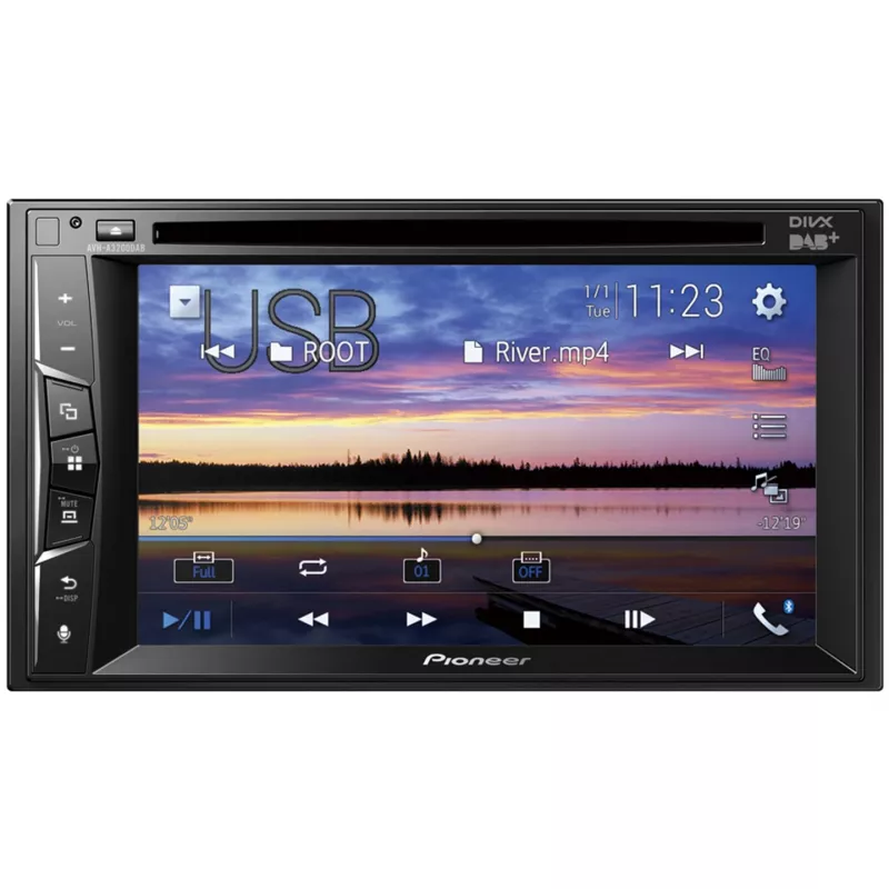 Receptor multimedia para coche Pioneer AVH-A3200DAB Negro