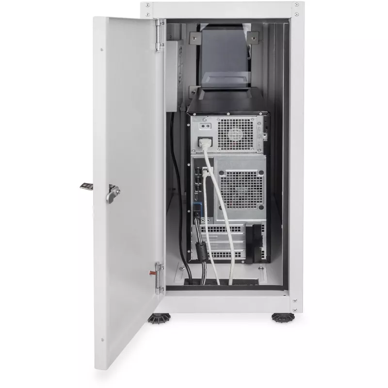 Digitus Caja de ordenador con ventilador con filtro integrado y patas niveladoras